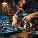 ORYGINALNY ZESTAW MAKITA – WIERTARKO-WKRĘTARKA + 2 AKUMULATORY + ŁADOWARKA + TORBA TRANSPORTOWA I ZESTAW NARZĘDZI GRATIS